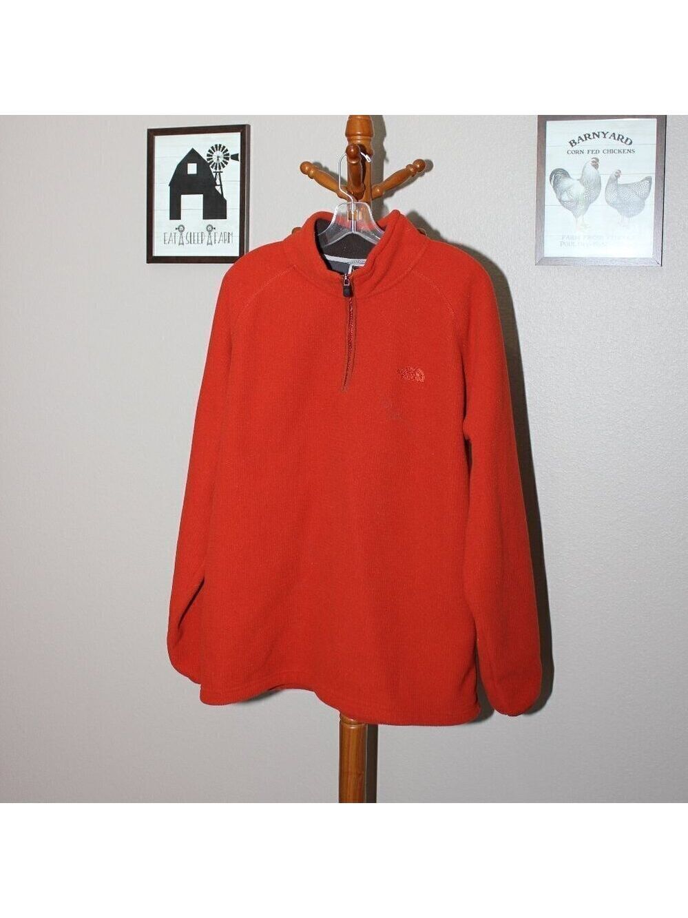 The North Face Mens Waffle Fleece 1/4 Zip Pullover Size XL